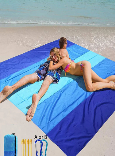 Oversized Waterproof & Sandproof Beach Blanket – Lightweight Picnic Mat for Outdoor Adventures